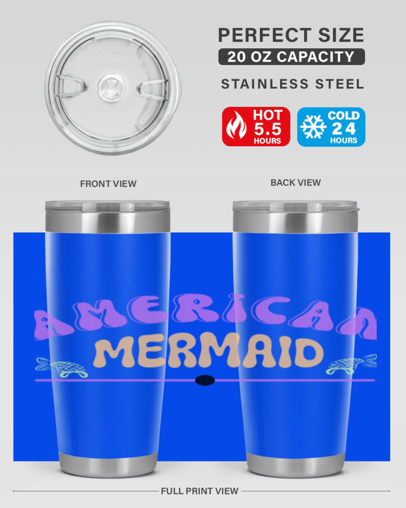 American Mermaid 16#- mermaid- Tumbler