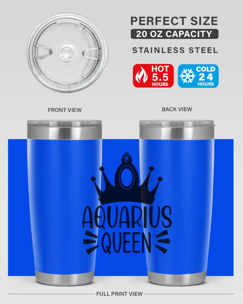 Aquarius queen 73#- zodiac- Tumbler