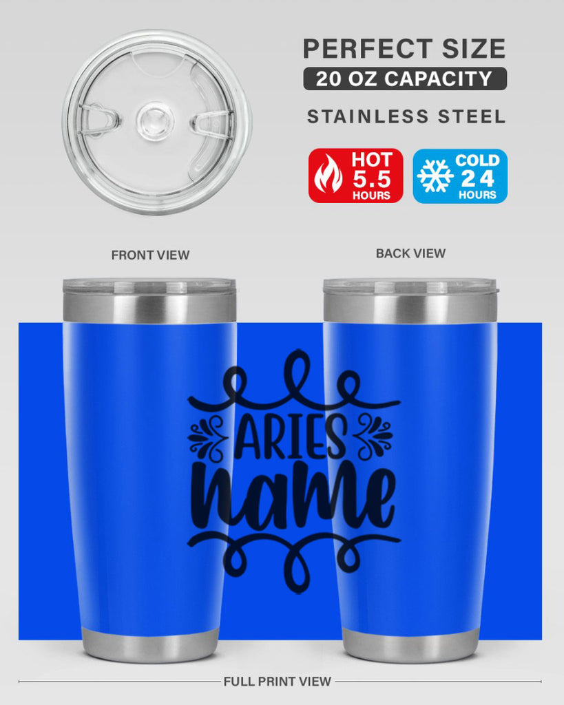 Ariesname 112#- zodiac- Tumbler
