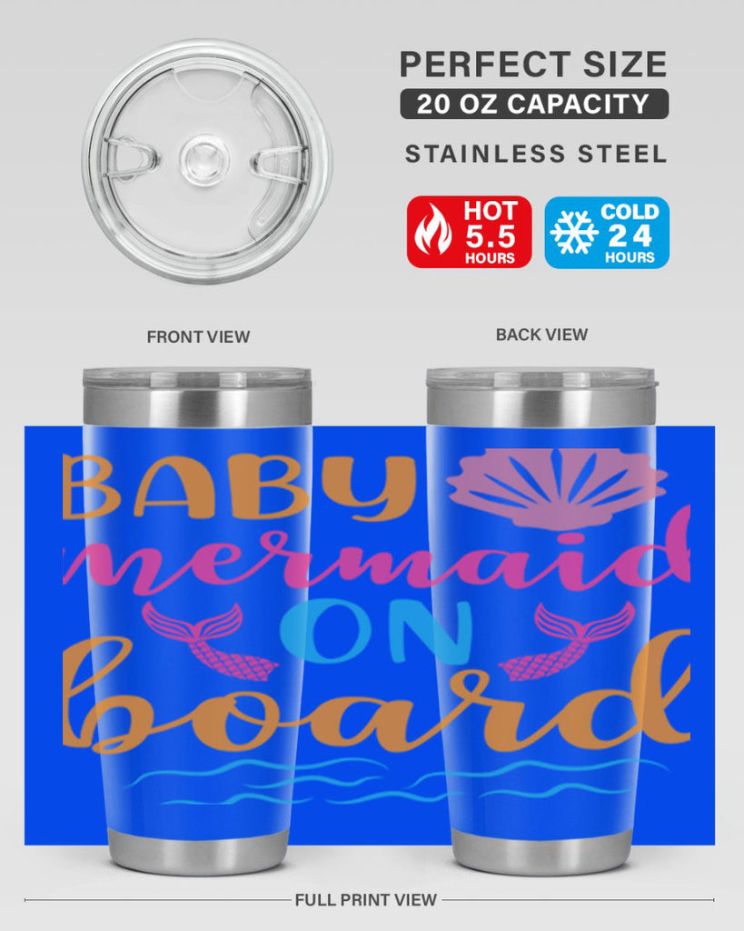 Baby Mermaid On Board 39#- mermaid- Tumbler