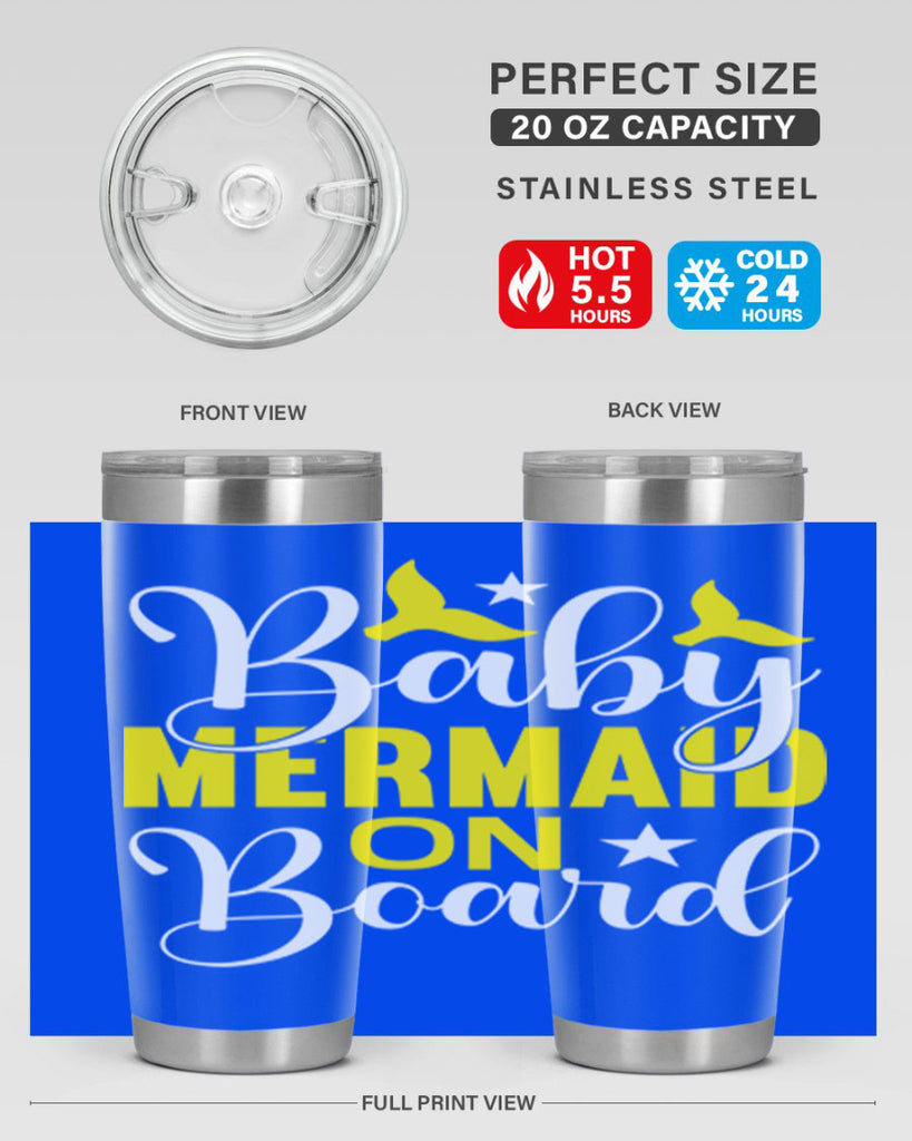 Baby Mermaid on Board 21#- mermaid- Tumbler