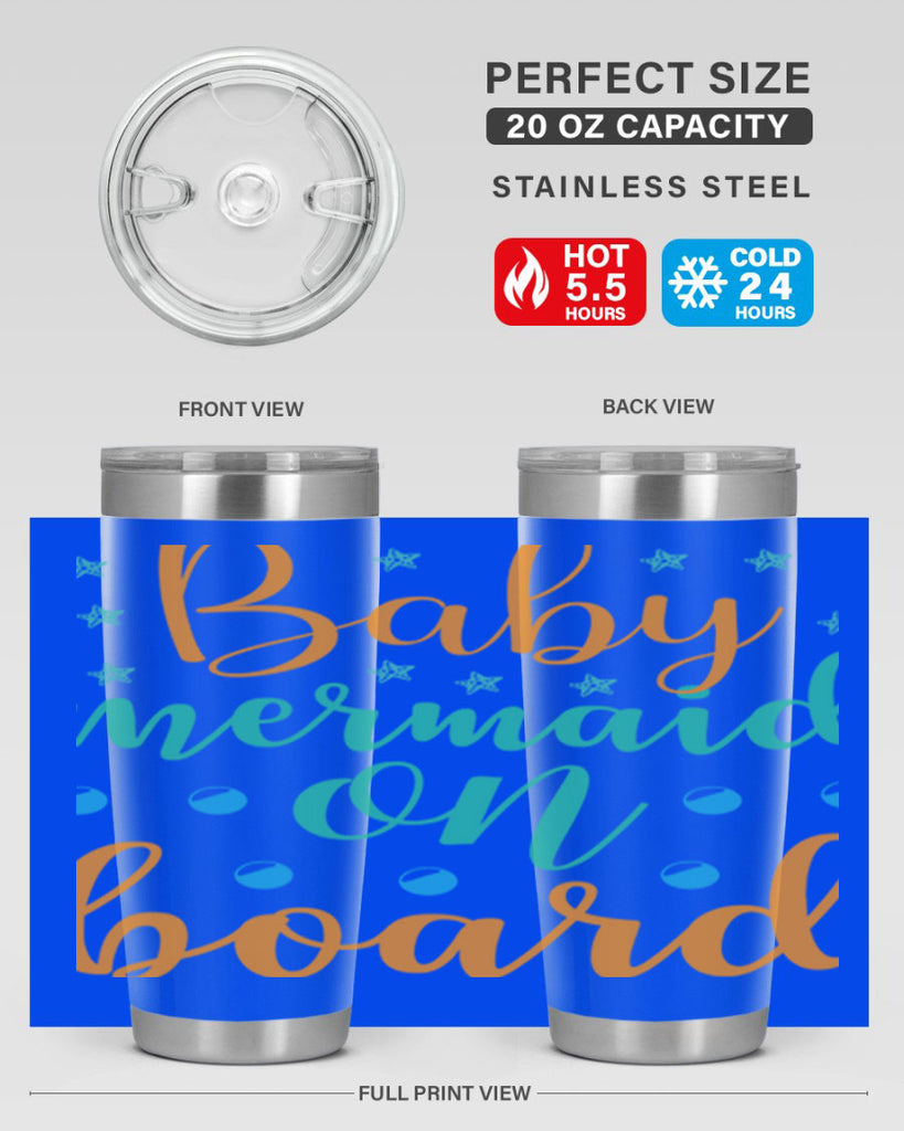 Baby Mermaid on Board 40#- mermaid- Tumbler