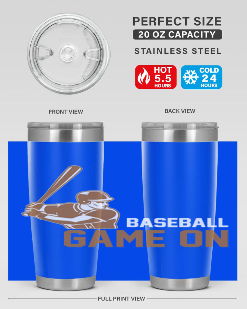 Baseball game 1446#- baseball- Tumbler