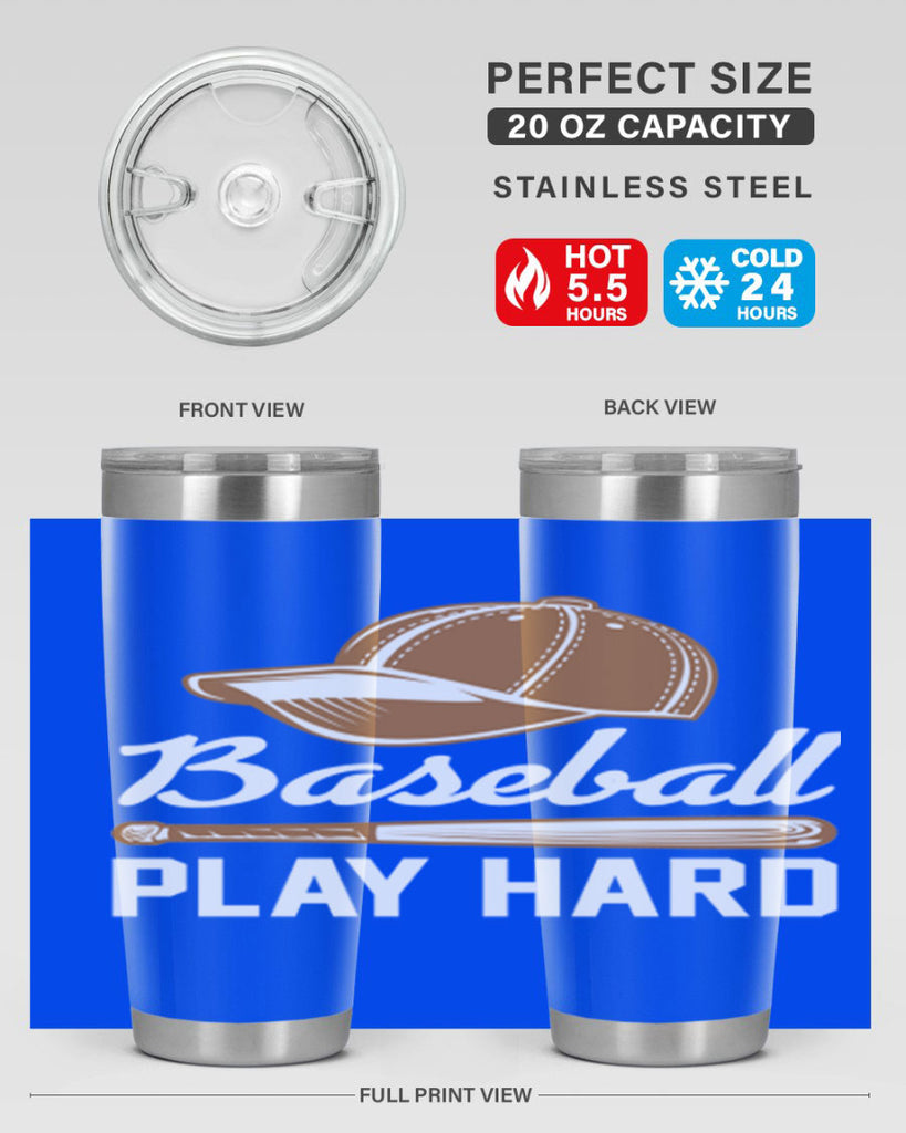 Baseball play 1444#- baseball- Tumbler