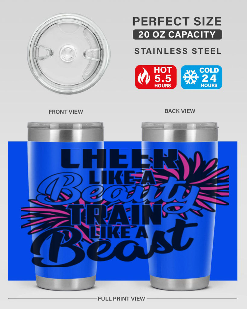 Cheer like a Beauty Train like a Beast 1388#- cheer- Tumbler