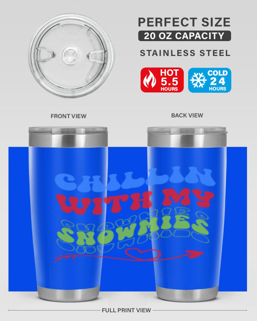 Chillin with my snowmies 42#- winter- Tumbler