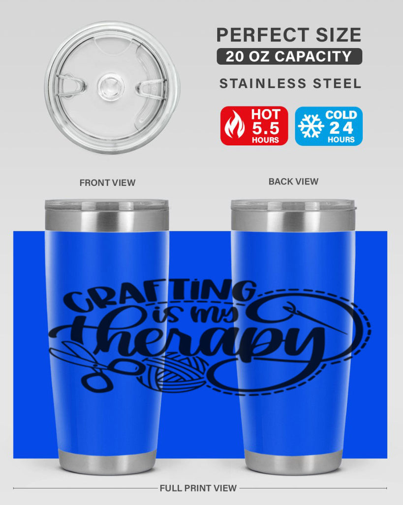 Crafting Is My Therapy 34#- crafting- Tumbler
