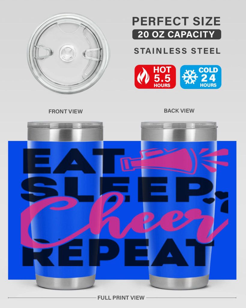 Eat Sleep Cheer Repeate 1315#- cheer- Tumbler