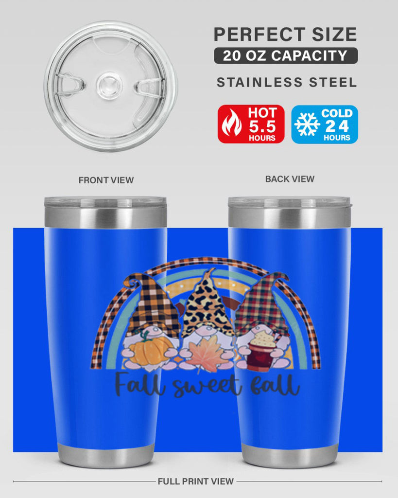 FallSweetFallGnomeRainbow 162#- fall- Tumbler