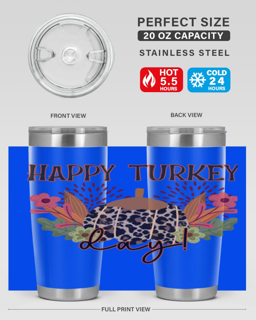 Happy turkey day 253#- fall- Tumbler