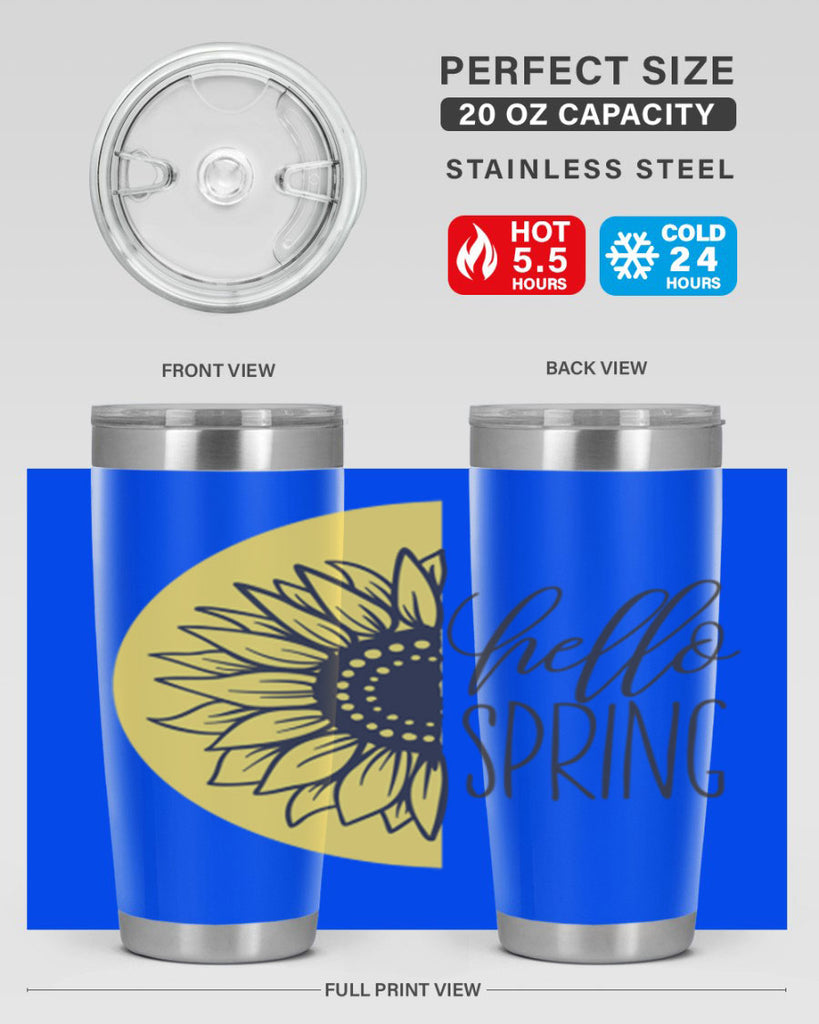 Hello spring half sunflower199#- spring- Tumbler