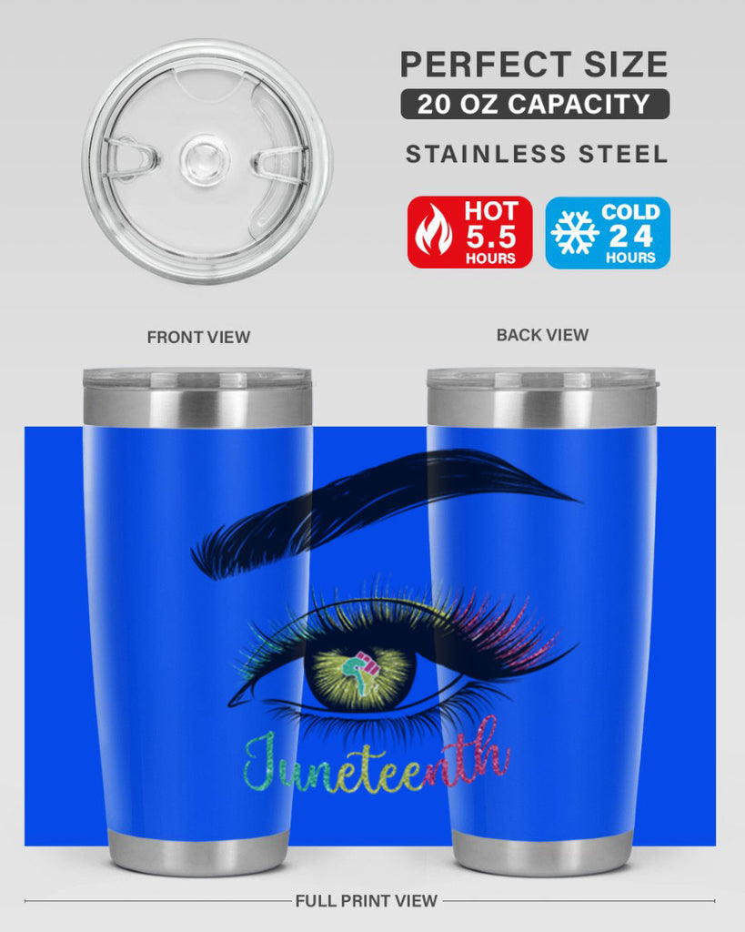 Juneteenth 1865 GirlS Eye 3#- Juneteenth- tumbler