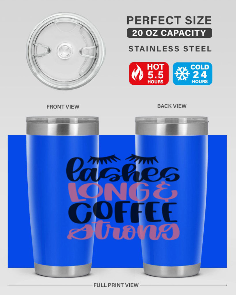 Lashes Long Coffee Strong Style 67#- make up- Tumbler