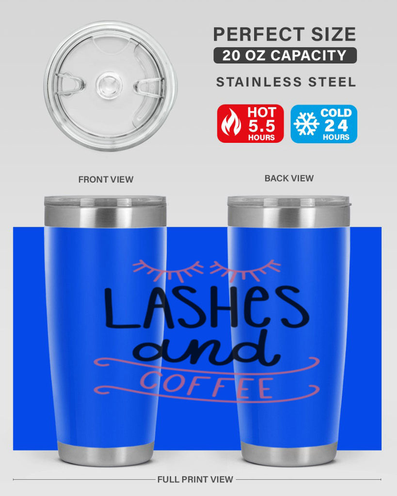 Lashes and Coffee Style 68#- make up- Tumbler