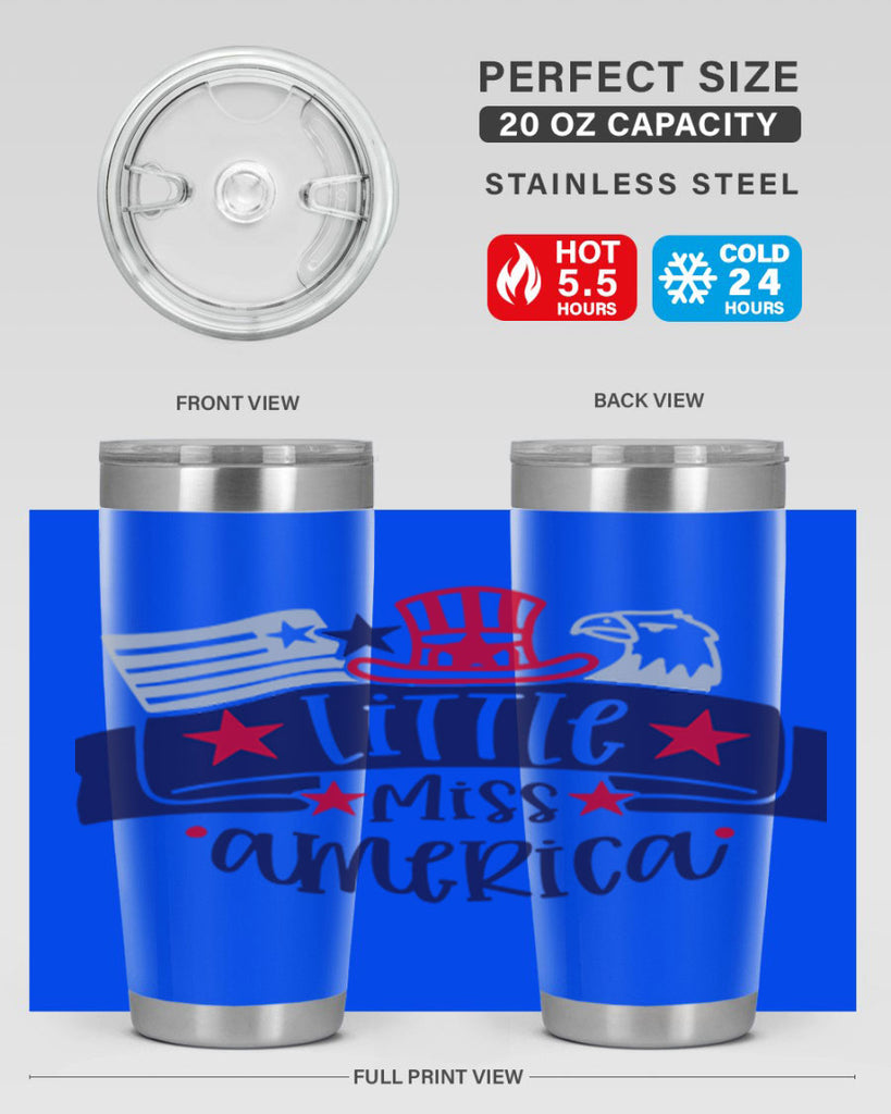 Little Miss America Style 162#- Fourt Of July- Tumbler