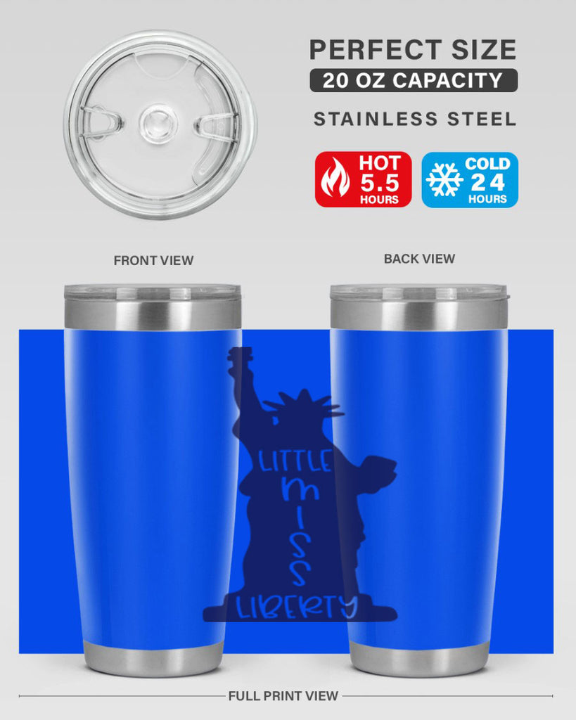 Little Miss Liberty Style 163#- Fourt Of July- Tumbler
