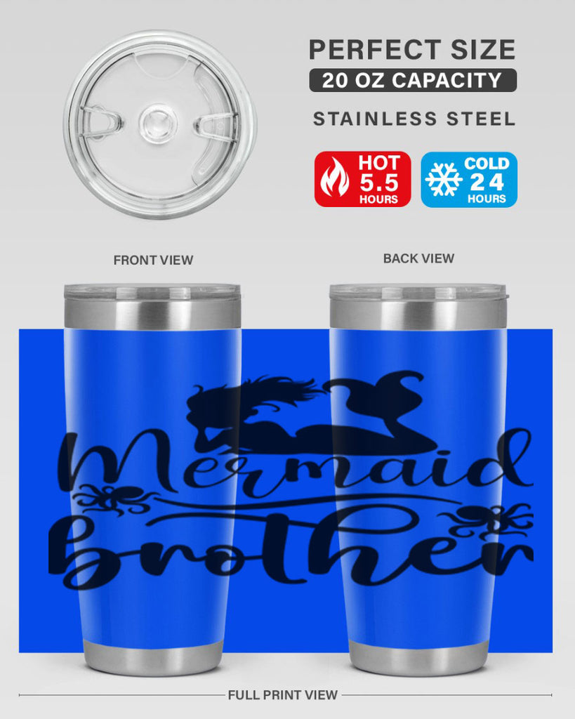 Mermaid Brother 355#- mermaid- Tumbler