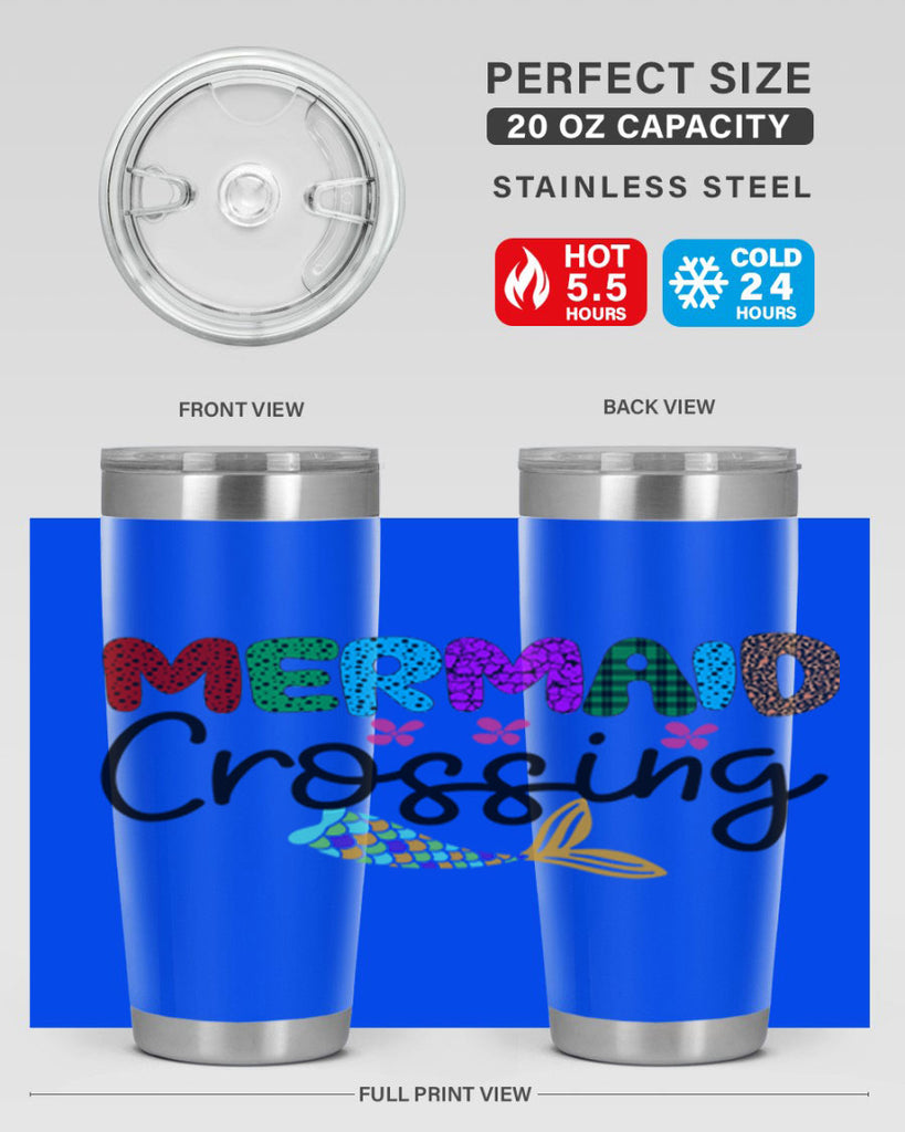 Mermaid Crossing 399#- mermaid- Tumbler