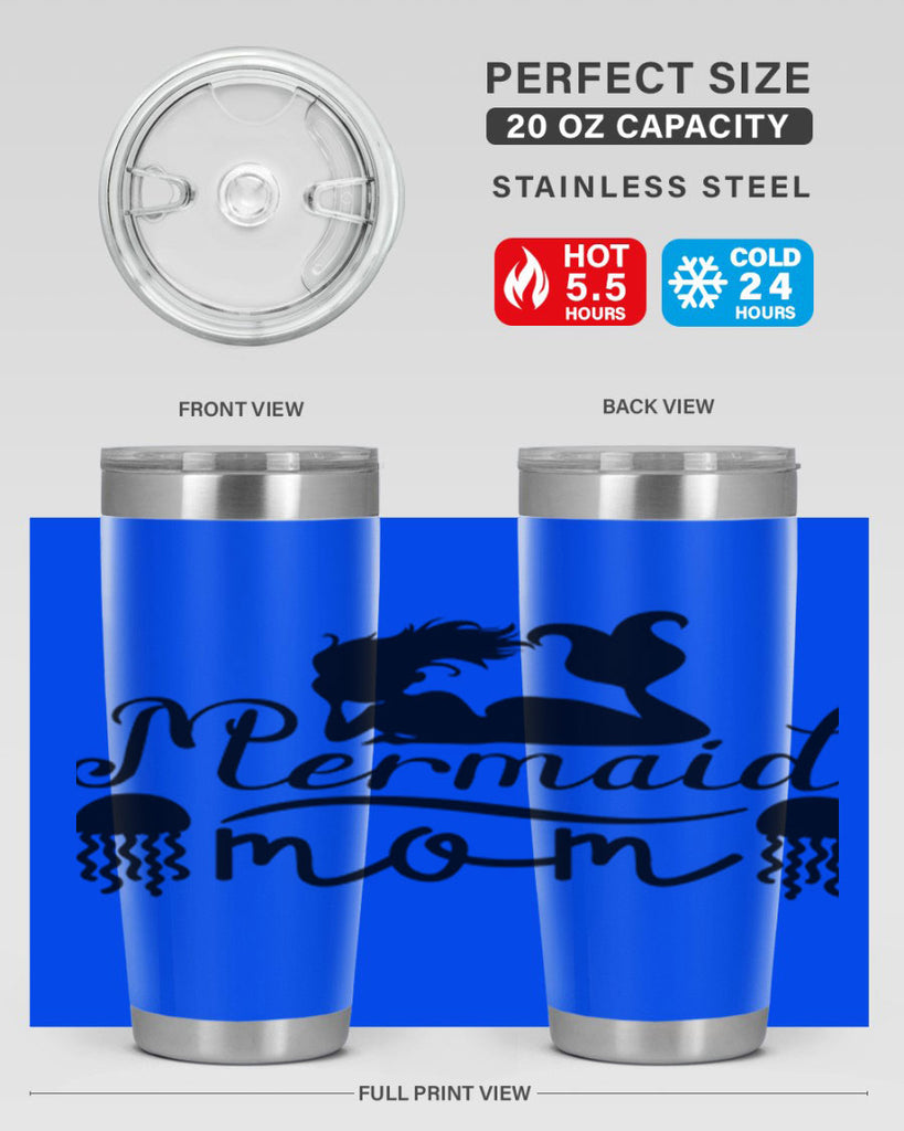 Mermaid Mom 373#- mermaid- Tumbler