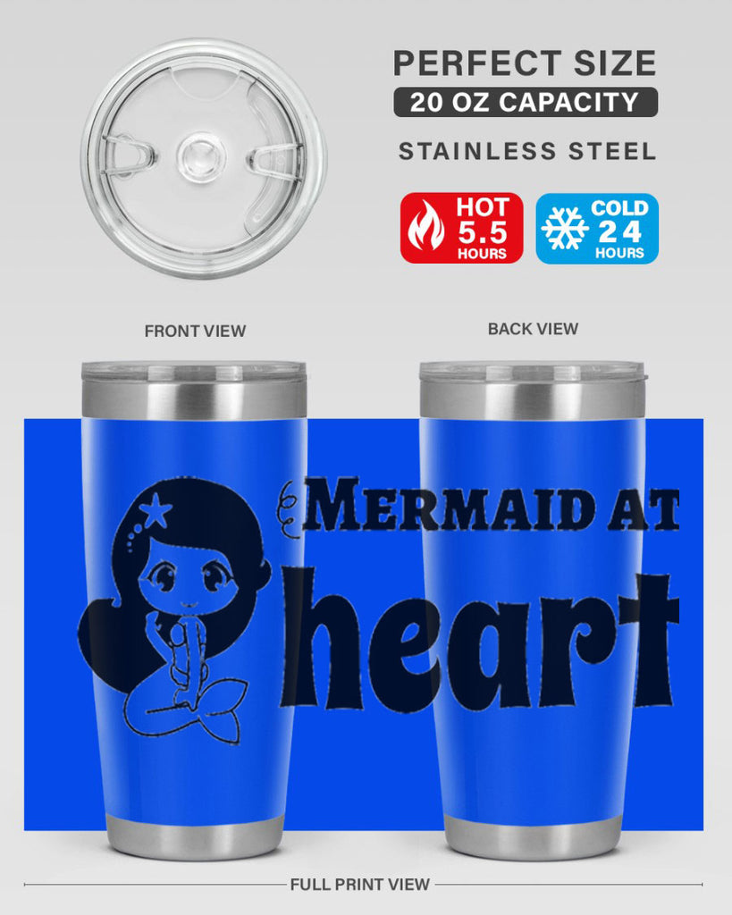 Mermaid at heart 393#- mermaid- Tumbler