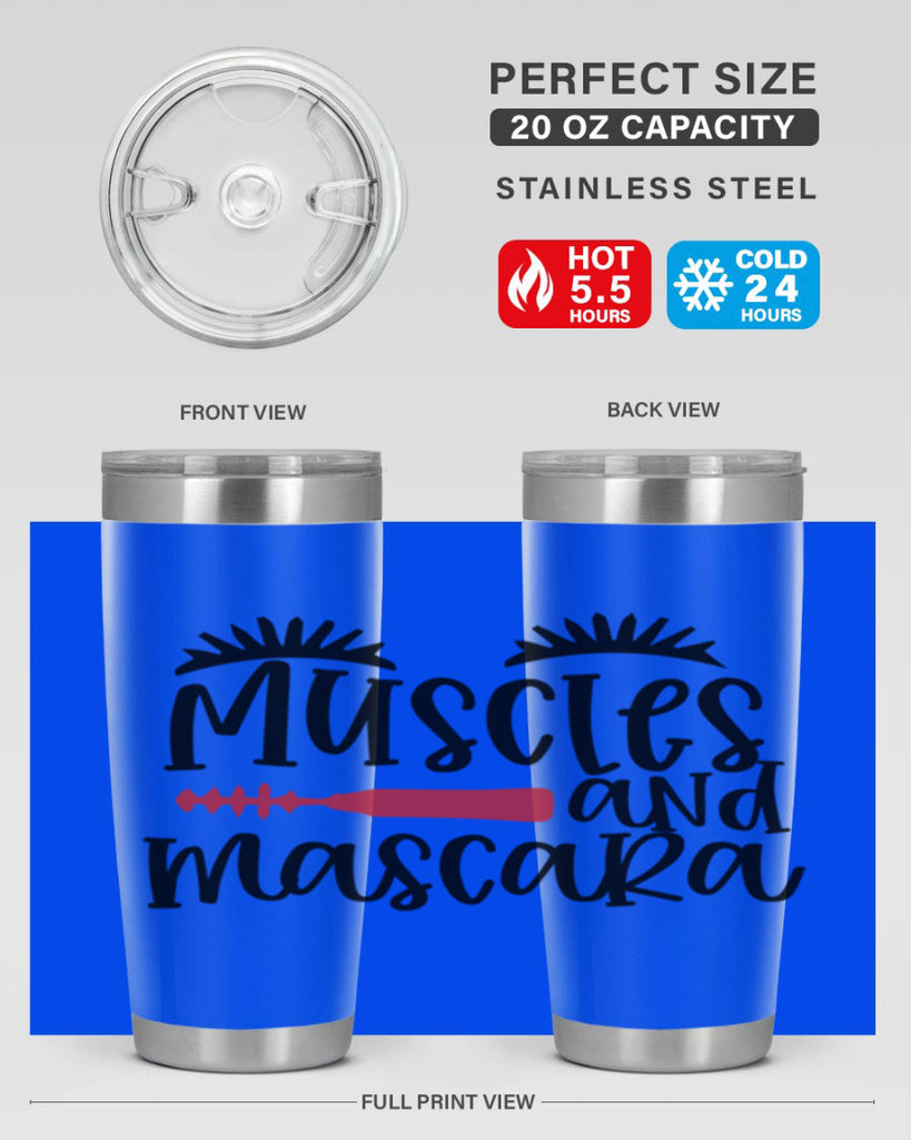Muscles and mascara design Style 221#- make up- Tumbler