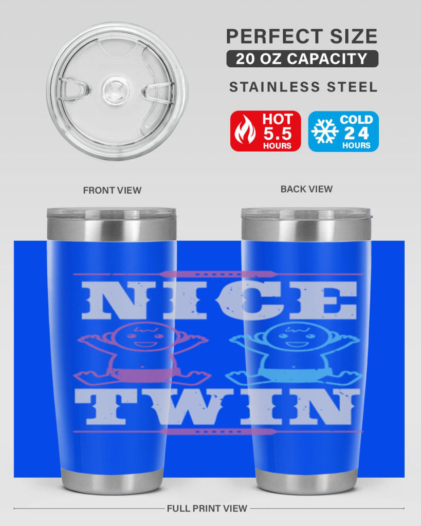 Nice Twin Style 26#- baby shower- tumbler