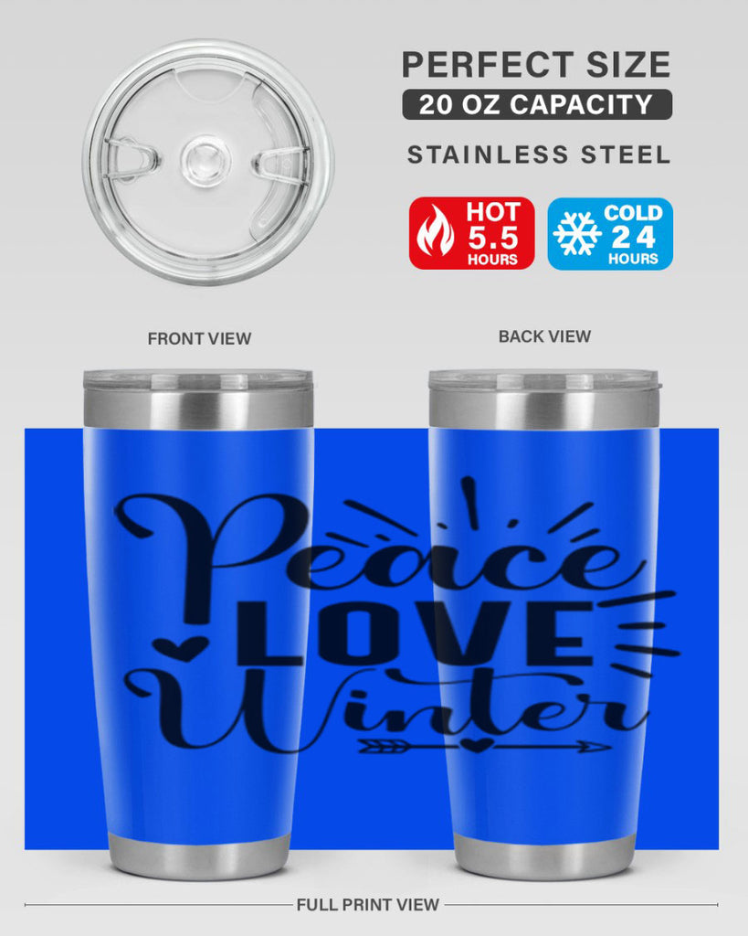 Peace Love Winter 331#- winter- Tumbler