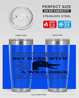 Poetry is a sky dark with a wildduck migration Style 22#- duck- Tumbler