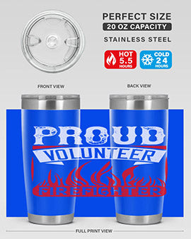 Proud Volunteer Firefighter Style 35#- volunteer- Tumbler