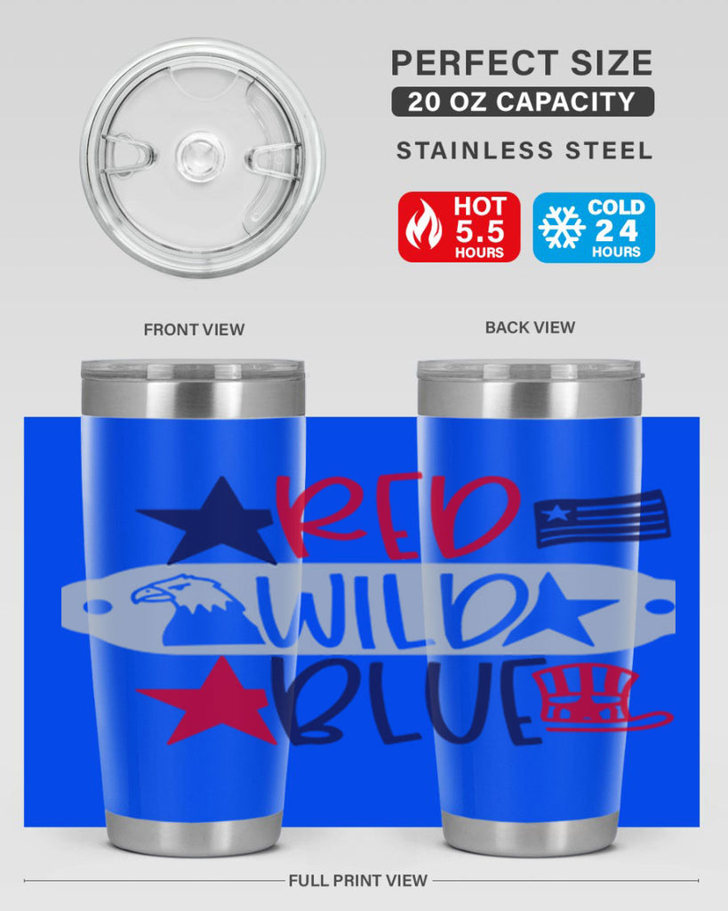 Red Wild Blue Style 171#- Fourt Of July- Tumbler
