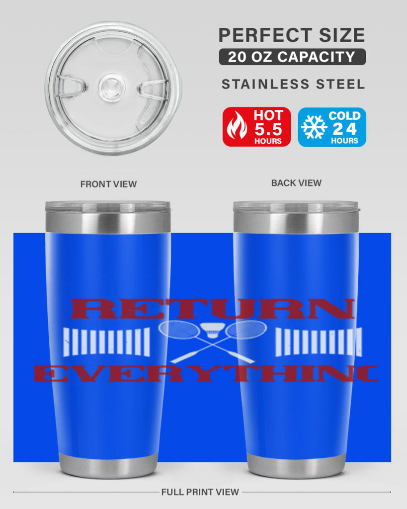 Return Everything 1892#- badminton- Tumbler