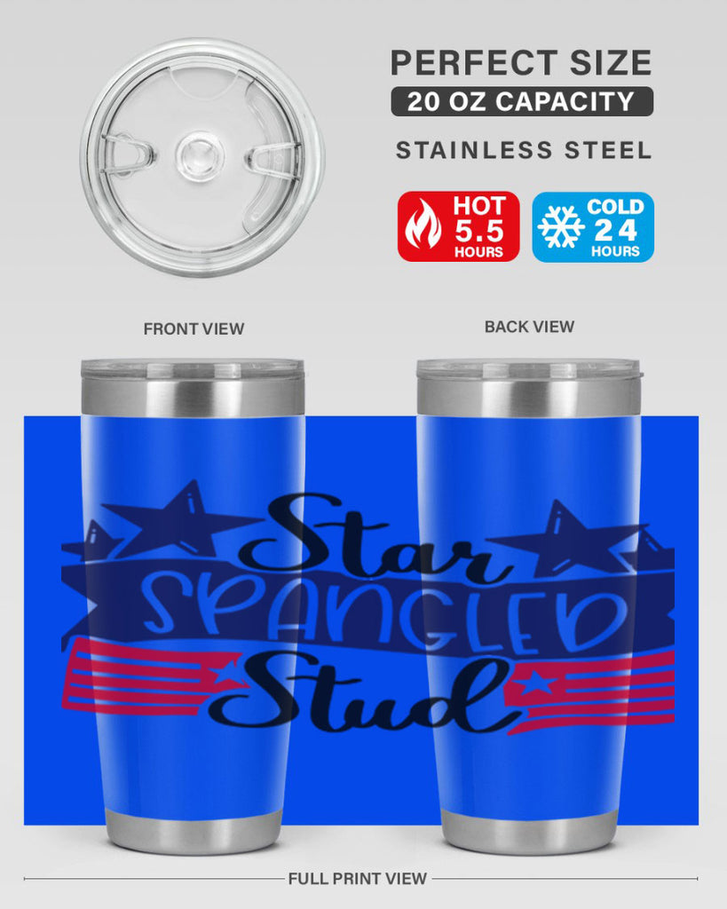 Star Spangled Stud Style 173#- Fourt Of July- Tumbler
