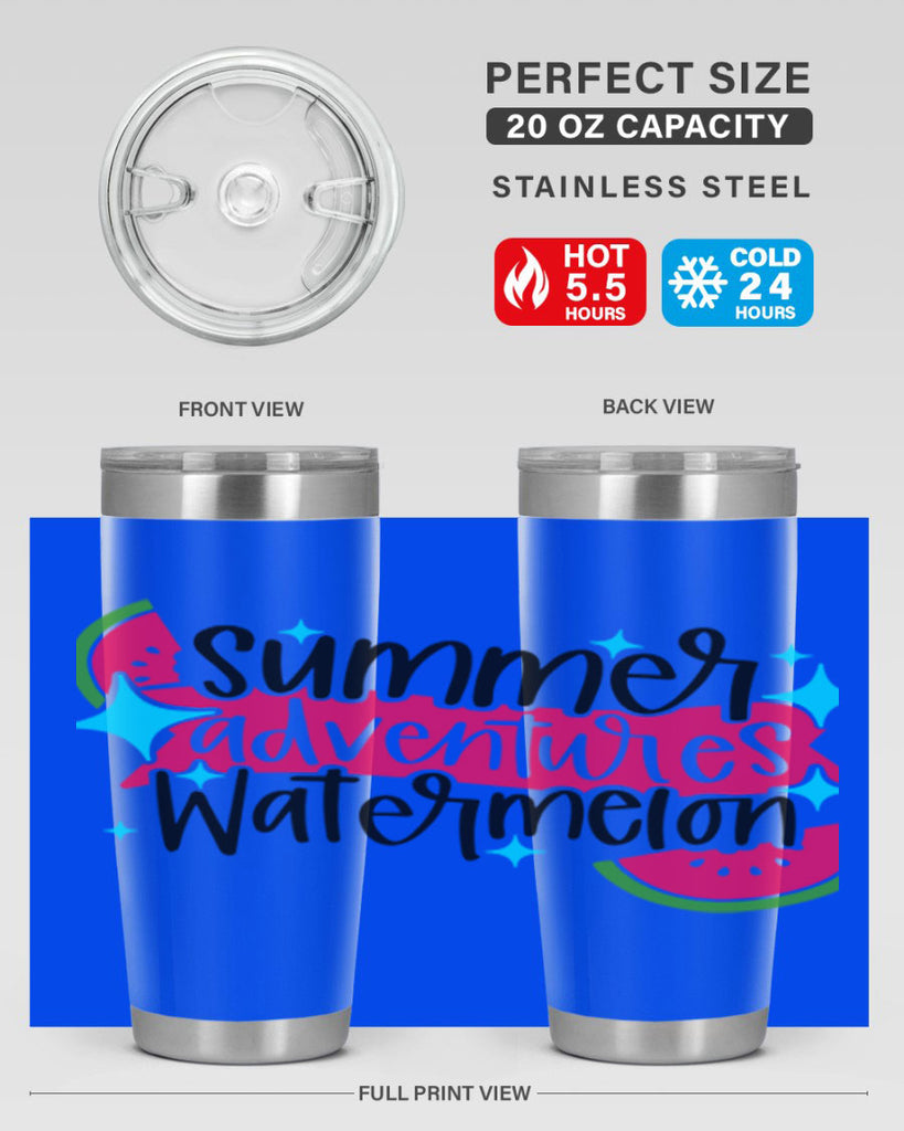 Summer Adventures Watermelon Style 23#- summer- Tumbler