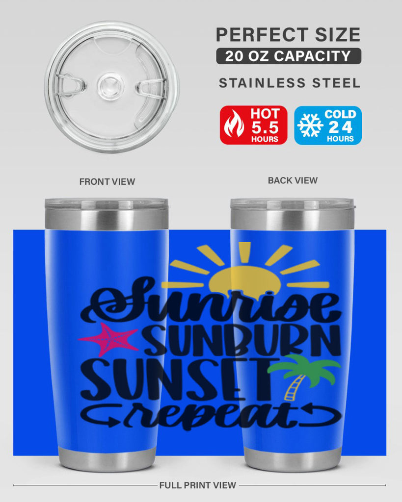 Sunrise Sunburn Sunset Repeat Style 16#- summer- Tumbler