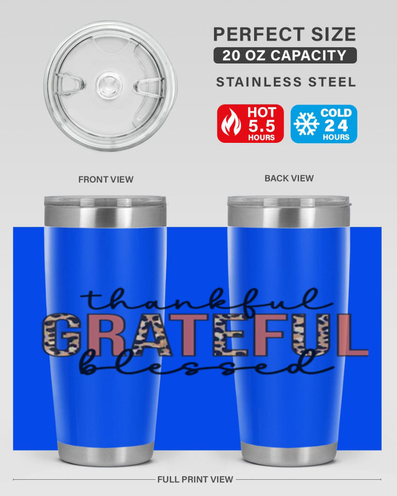 Thankful grateful blessed 602#- fall- Tumbler