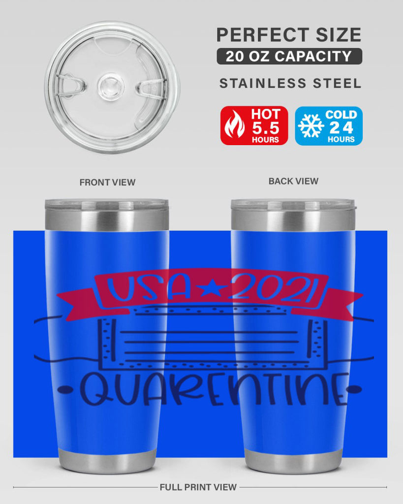 USA Quarentine Style 183#- Fourt Of July- Tumbler