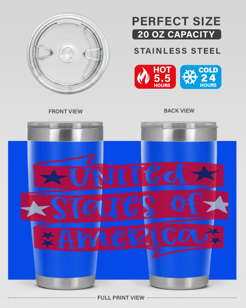 United States Of America Style 177#- Fourt Of July- Tumbler