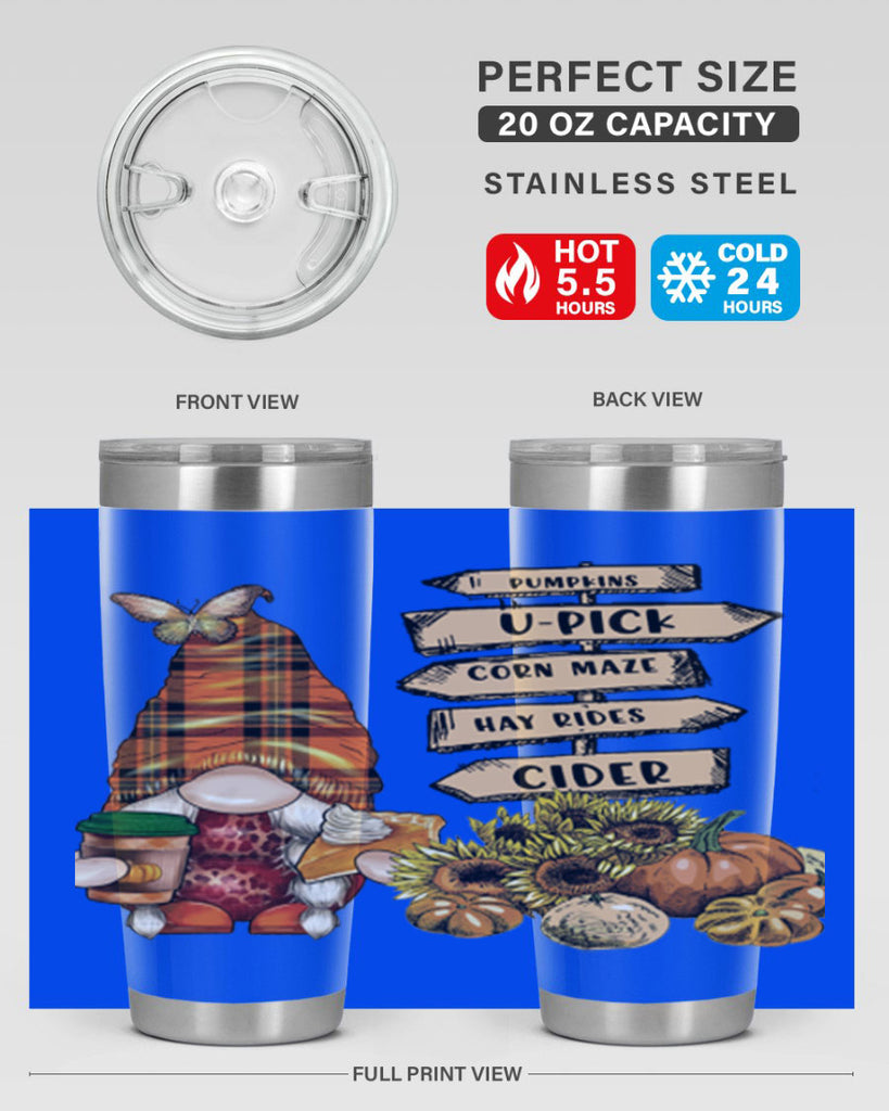 VintageFallGnome 625#- fall- Tumbler