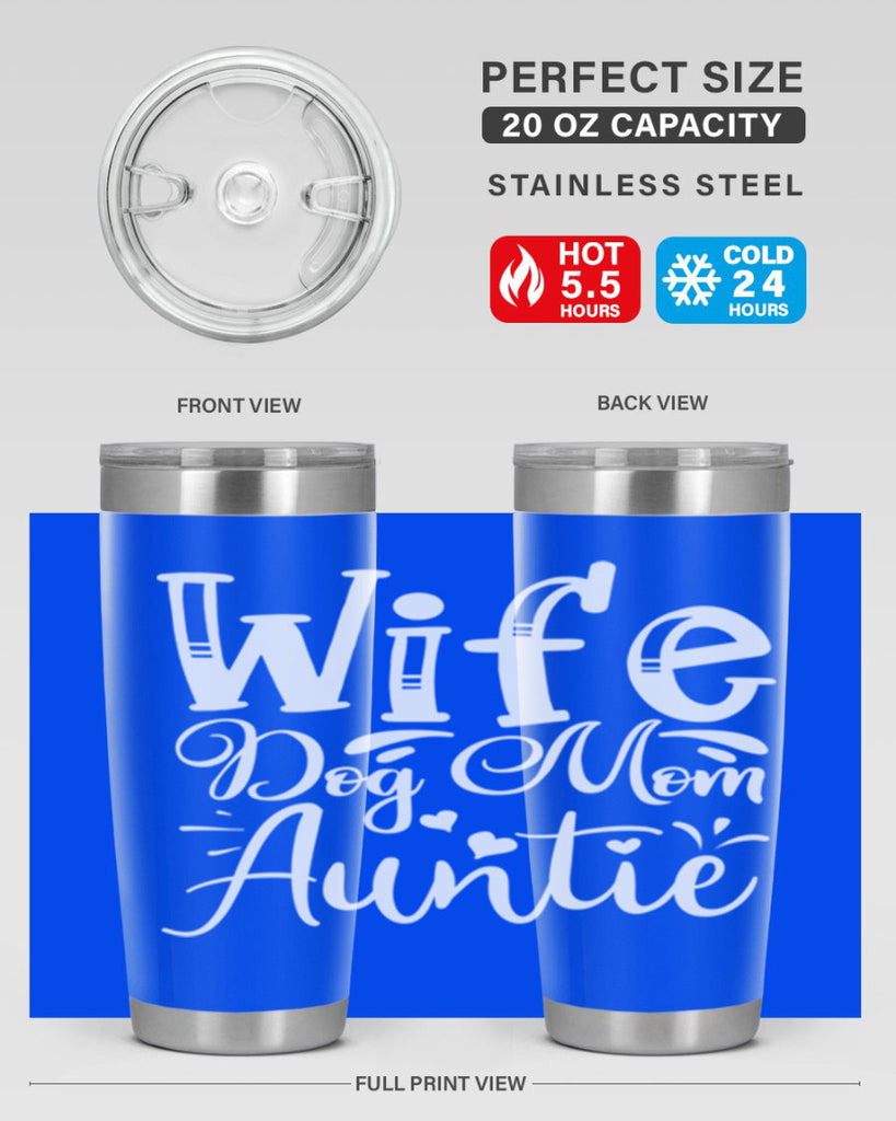 Wife Dog Mom Auntie Style 7#- aunt- Tumbler