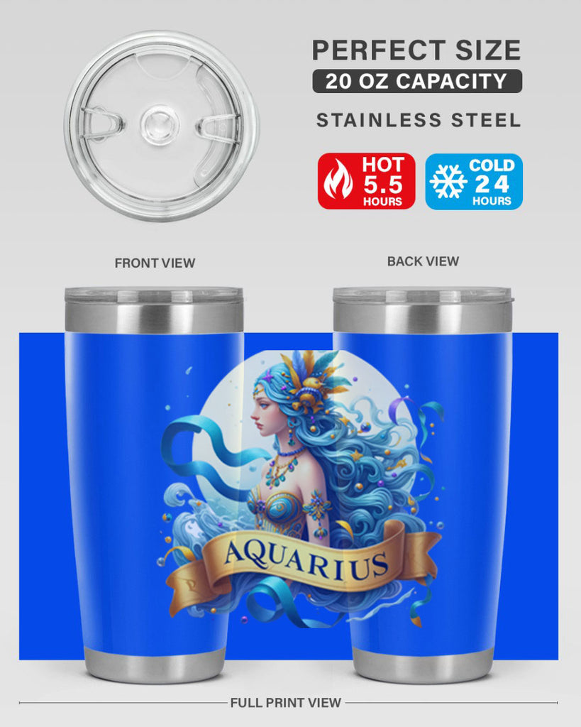 aquarius 84#- zodiac- Tumbler