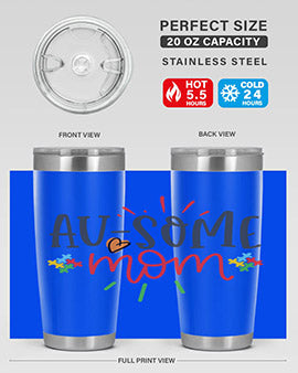 ausome mom Style 4#- autism- Tumbler