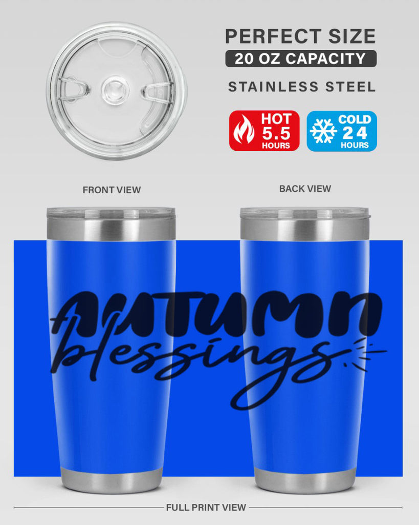 autumn blessings 65#- thanksgiving- Tumbler