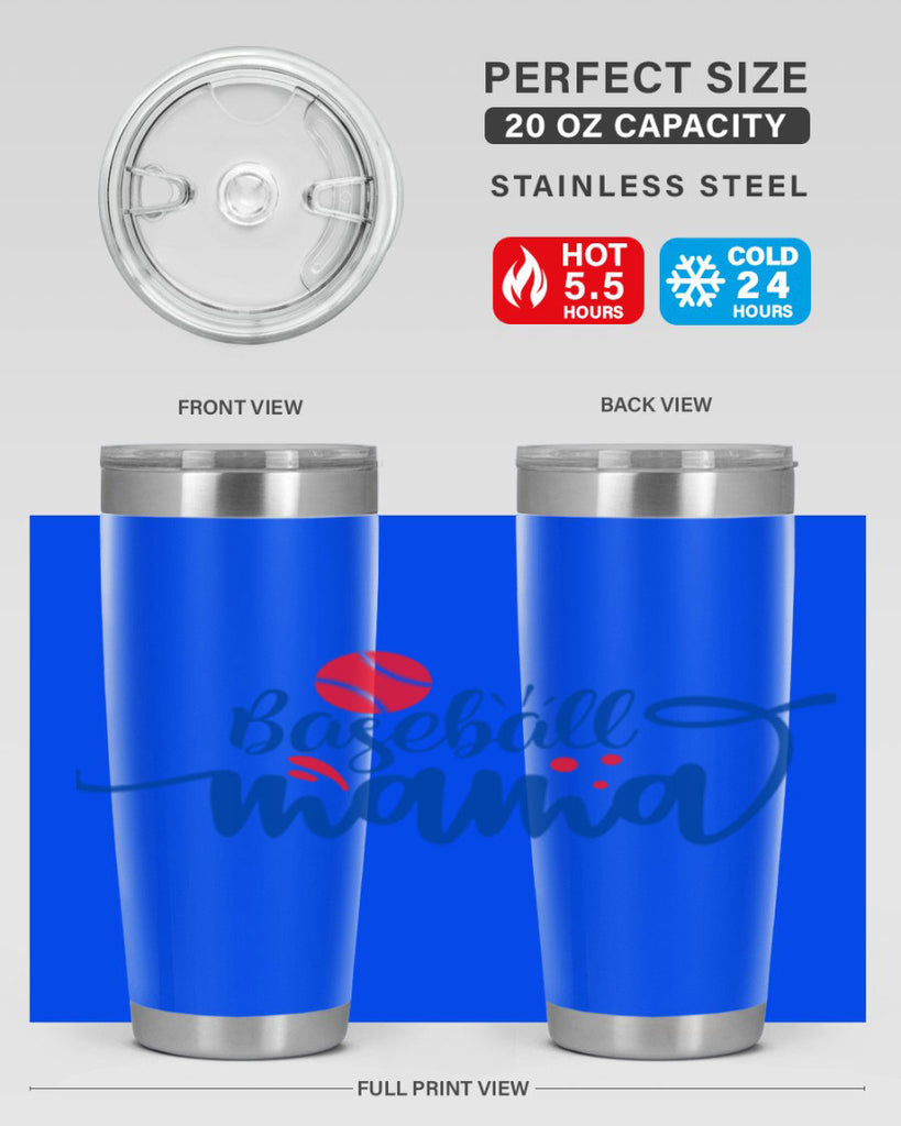 baseball mama 2208#- baseball- Tumbler