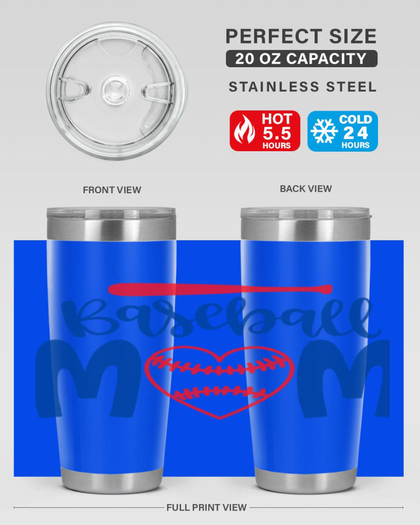 baseball mom 2077#- baseball- Tumbler