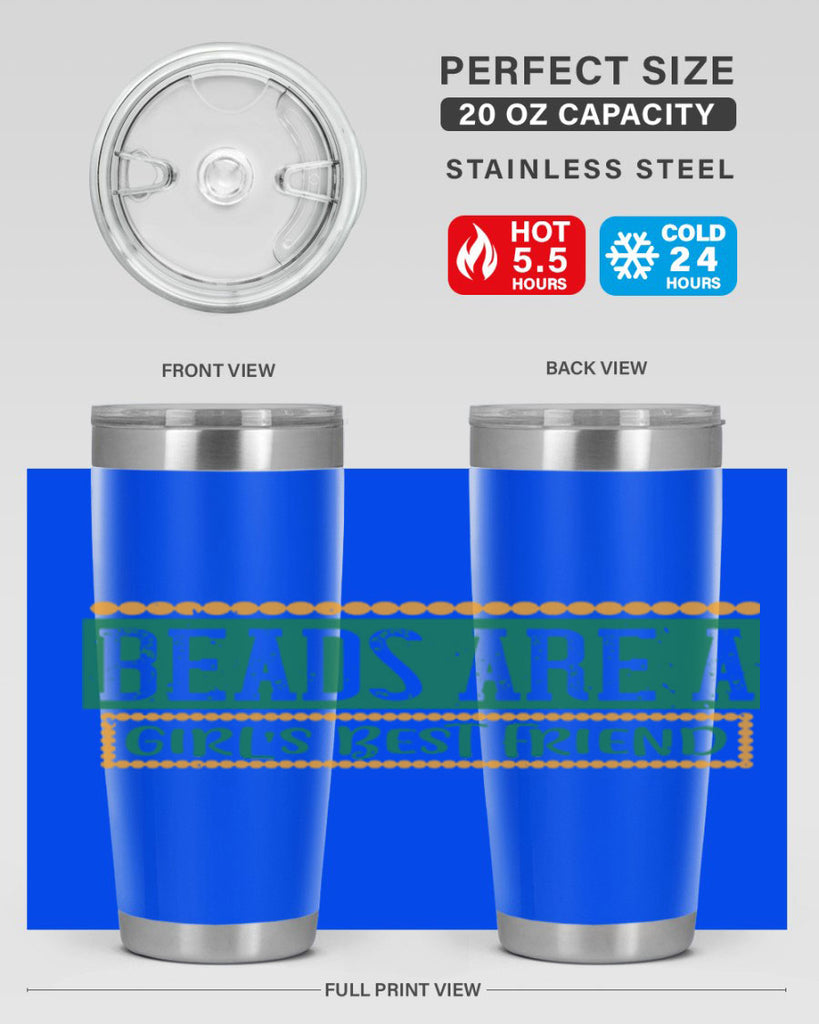 beads are a girls best friend 29#- mardi gras- Tumbler