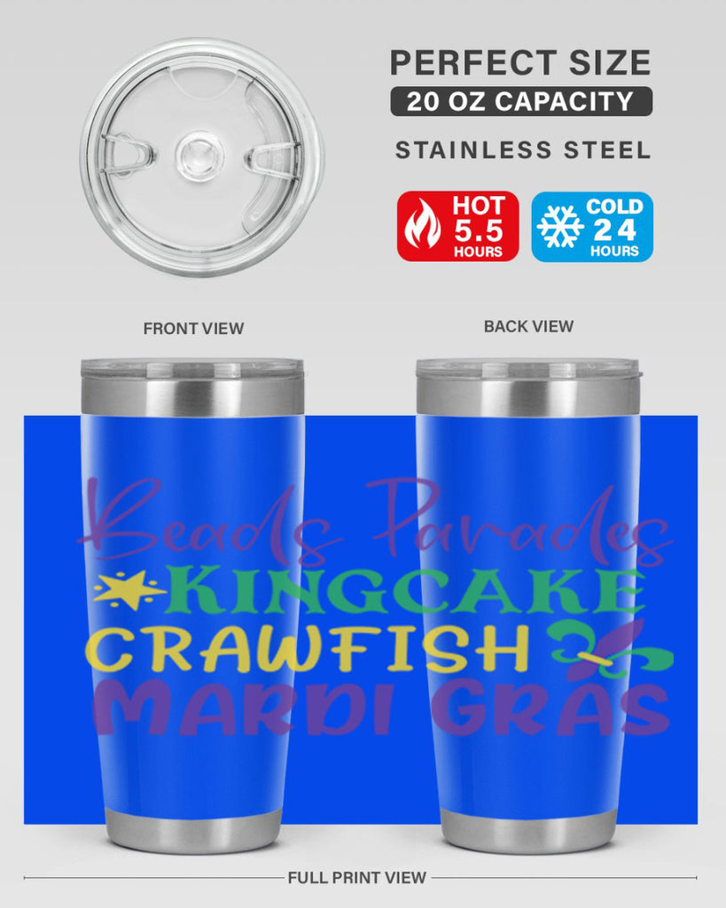 beads parades kingcake crawfish mardi gras 85#- mardi gras- Tumbler