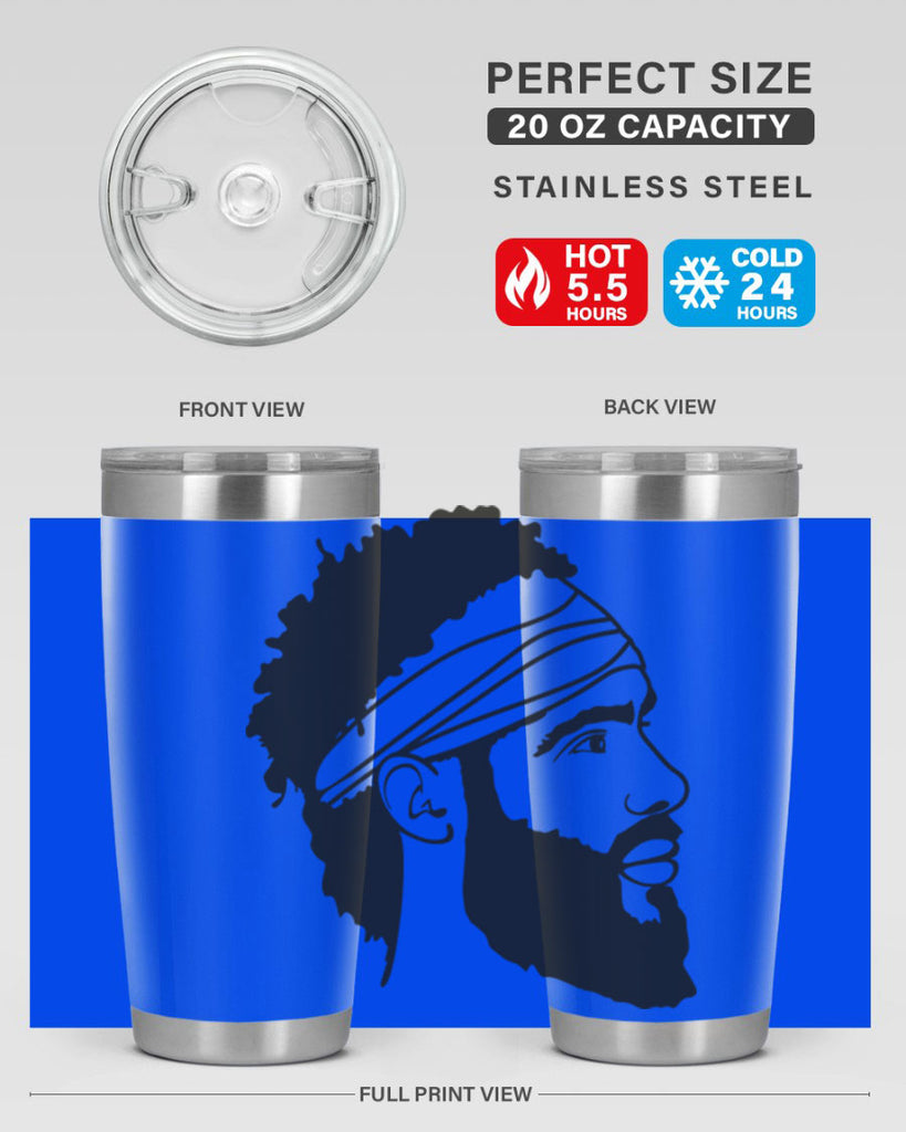 beardman 48#- black men - boys- tumbler