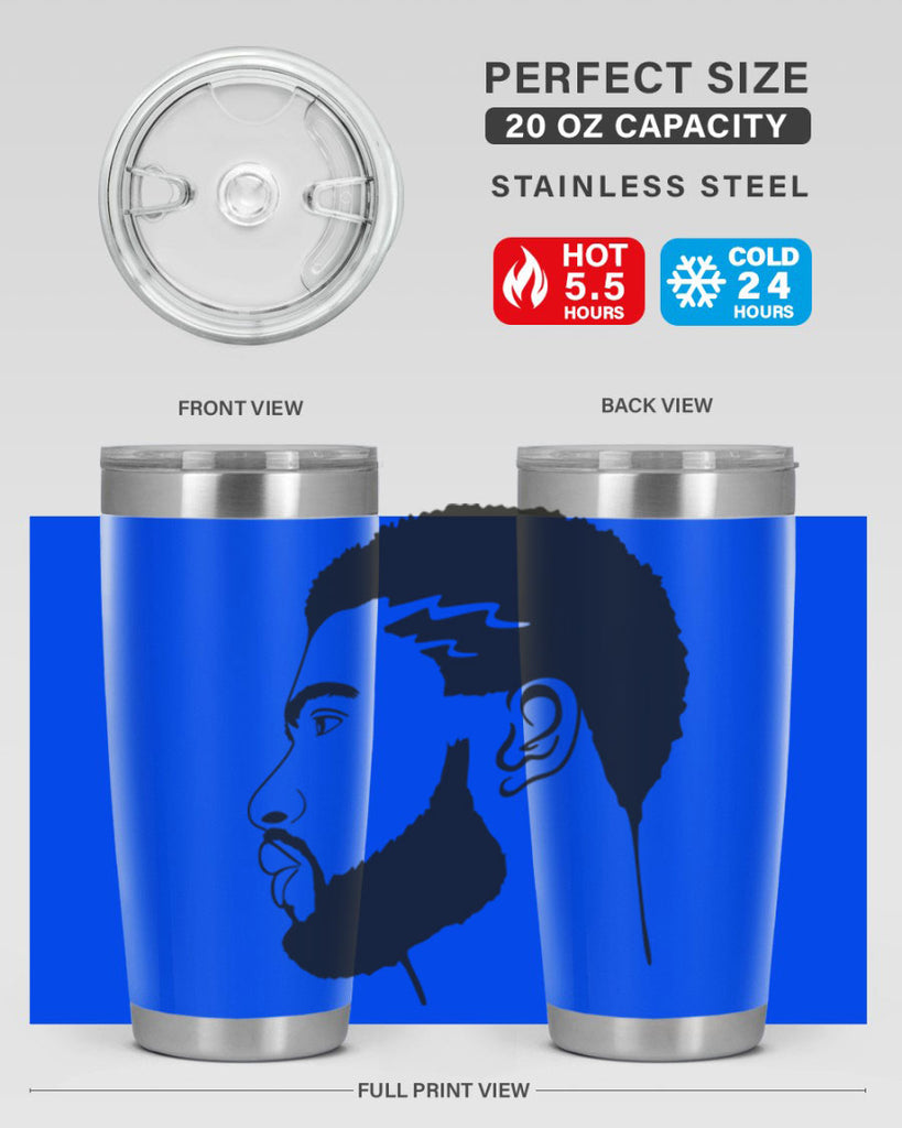 beardman 52#- black men - boys- tumbler