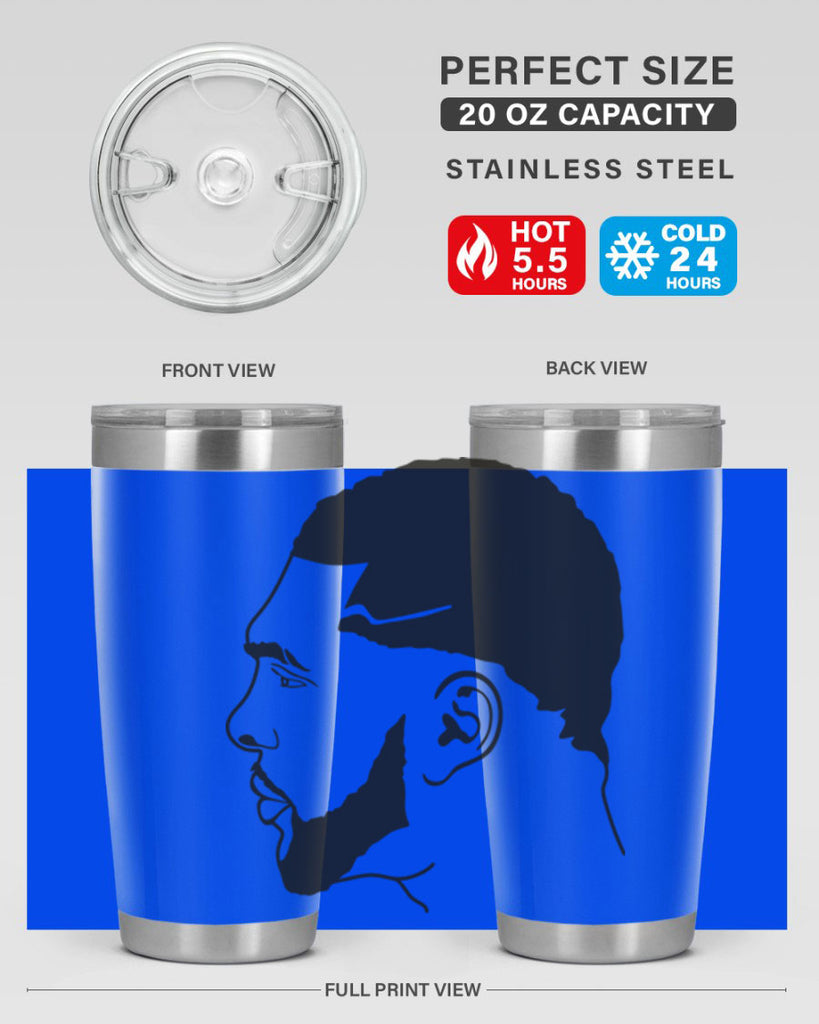 beardman 55#- black men - boys- tumbler
