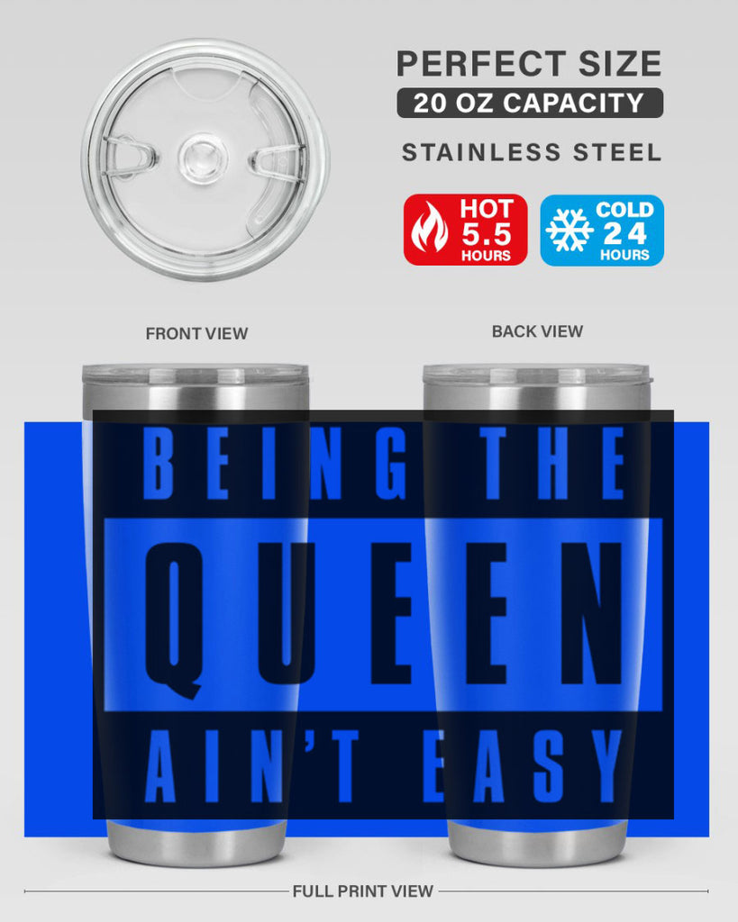 being the queen aint easy 258#- black words phrases- Cotton Tank